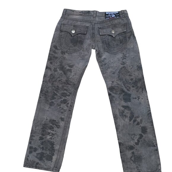 VINTAGE True Religion Jeans Size 36 JOEY SUPER T Gray Camo - Picture 11 of 11